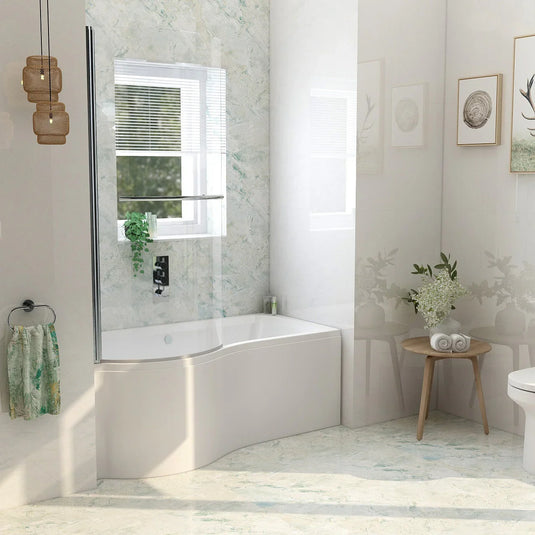 Imex Premiercast Multi Layer Reinforced Ronda 1500 Left Hand P Shape Shower Bath - IMPRSBLH15 - Envy Bathrooms Ltd