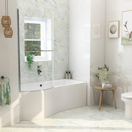 Imex Premiercast Multi Layer Reinforced Ronda 1700 Left Hand P Shape Shower Bath - IMPRSBLH17 - Envy Bathrooms Ltd