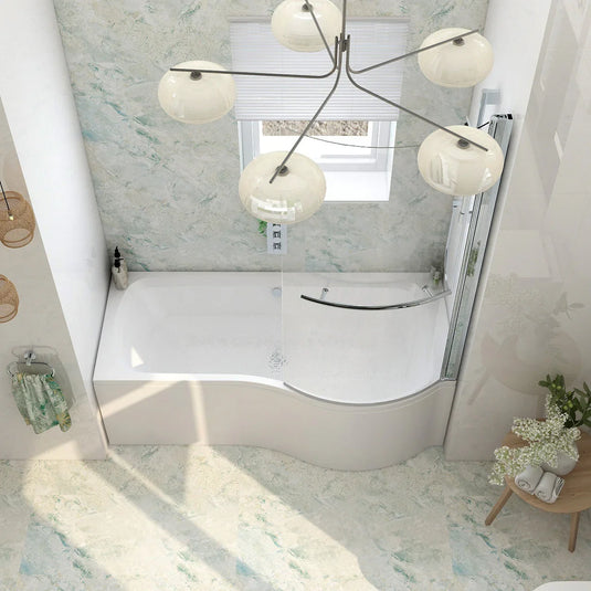 Imex Premiercast Multi Layer Reinforced Ronda 1700 Right Hand P Shape Shower Bath - IMPRSBRH17 - Envy Bathrooms Ltd