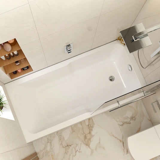 Imex Premiercast Quadro Keyhole 1700×800 Single Ended Bath - IMPQKH17X8 - Envy Bathrooms Ltd