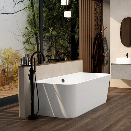 Imex Ravine 1700 x 810 Back To Wall Freestanding Style Bath (Waste Not Included) - PB1016B - Envy Bathrooms Ltd