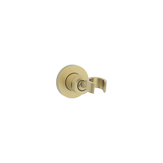 Imex Round Wall Bracket Handset Holder Brushed Brass | KI119BR - Envy Bathrooms Ltd