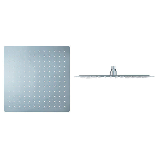Imex Slimline 400mm Chrome Square Shower Head - KI074DCP - Envy Bathrooms Ltd