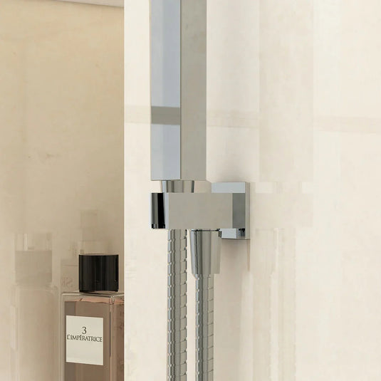 Imex Square Wall Outlet Elbow with Bracket - KI121ACP - Envy Bathrooms Ltd