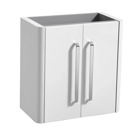 Imex Suburb 500mm × 250mm Double Door Wall Mounted Vanity Unit - White Gloss - SU5025TDWMCWG - Envy Bathrooms Ltd