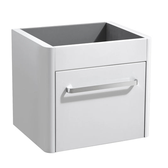 Imex Suburb 500mm × 390mm Single Drawer Wall Mounted Vanity Unit - White Gloss - SU5039SDWMCWG - Envy Bathrooms Ltd