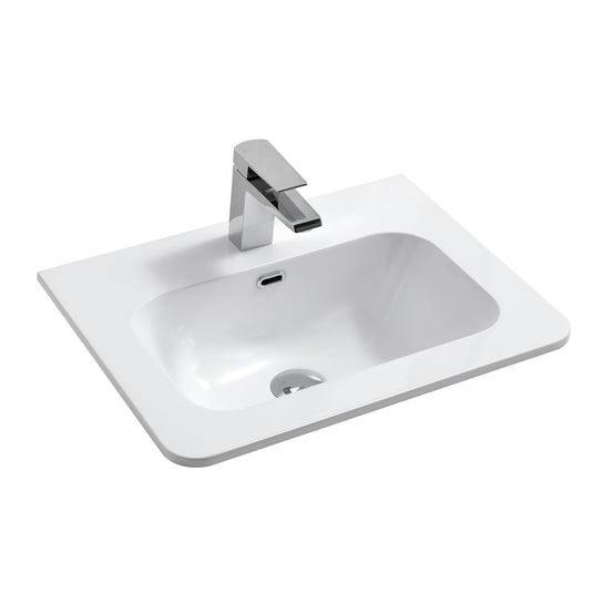 Imex Suburb 510mm × 395mm Basin One Tap Hole - White - SU50X395BAS - Envy Bathrooms Ltd