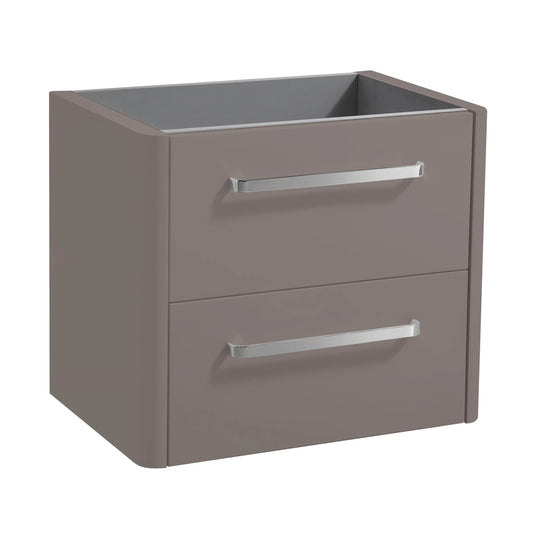 Imex Suburb 600mm × 390mm Double Drawer Wall Mounted Vanity Unit - Matt Ash - SU60DDWMCMA - Envy Bathrooms Ltd