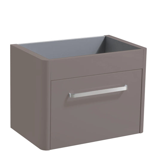 Imex Suburb 600mm × 390mm Single Drawer Wall Mounted Vanity Unit - Matt Ash - SU60SDWMCMA - Envy Bathrooms Ltd