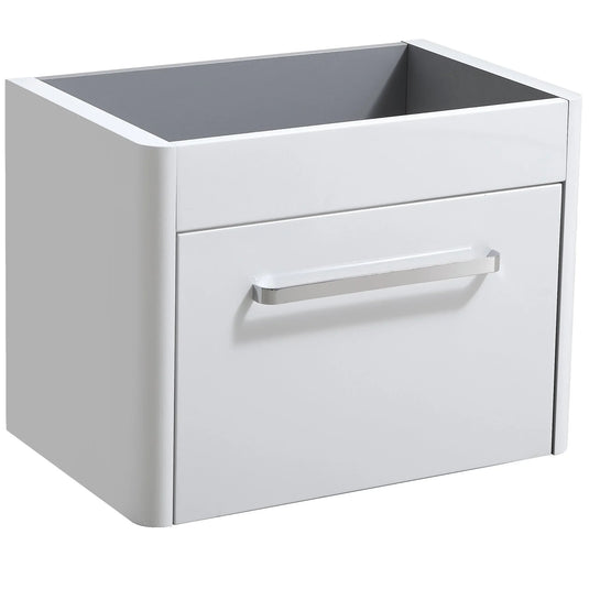 Imex Suburb 600mm × 390mm Single Drawer Wall Mounted Vanity Unit - White Gloss - SU60SDWMCWG - Envy Bathrooms Ltd