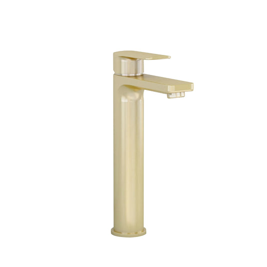 Imex Suburb Tall Basin Mixer in Brushed Brass with Universal Waste - SUTBASBB - Envy Bathrooms Ltd