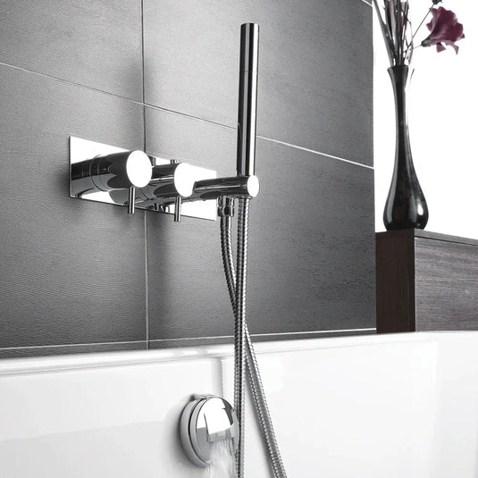 JTP 2-Outlet Thermostatic Concealed Shower Valve with Handset and Click Clack Exofil - Chrome - COM051 - Envy Bathrooms Ltd