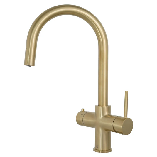 JTP 4 in 1 Hot Boiling Kitchen Filter Tap - Brushed Brass - HBF185BBR - Envy Bathrooms Ltd