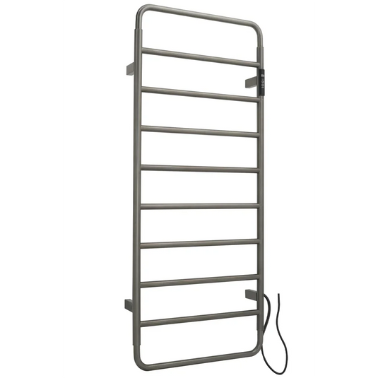 JTP Aero 1130mm Electric Towel Radiator - Brushed Black - AE1130EBBL - Envy Bathrooms Ltd