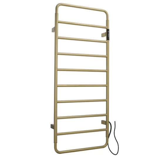 JTP Aero 1130mm Electric Towel Radiator - Brushed Brass - AE1130EBBR - Envy Bathrooms Ltd