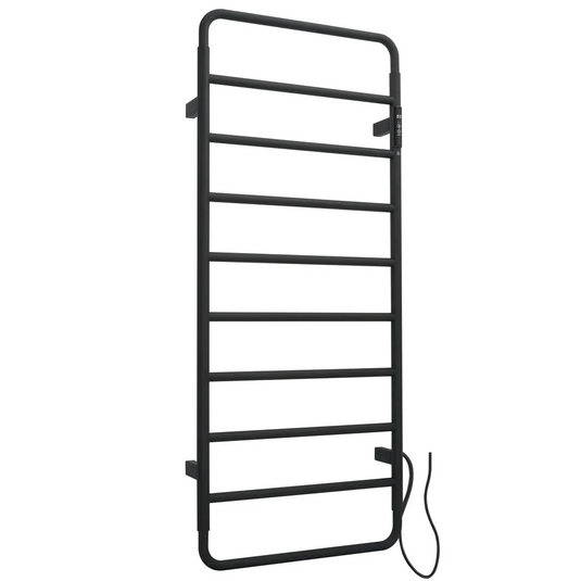 JTP Aero 1130mm Electric Towel Radiator - Matt Black - AE1130EMB - Envy Bathrooms Ltd