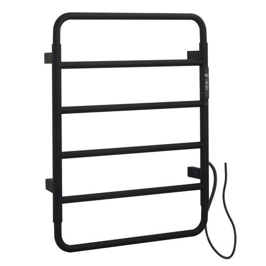 JTP Aero 640mm Electric Towel Radiator - Matt Black - AE640EMB - Envy Bathrooms Ltd