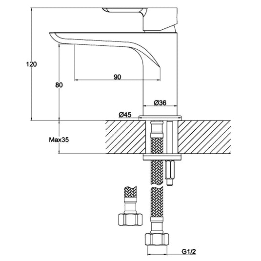 JTP Amore Mini Basin Mixer Tap - Chrome - Envy Bathrooms Ltd