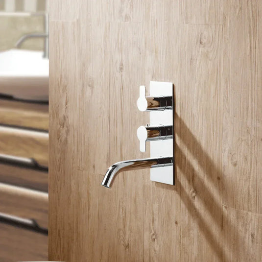 JTP Amore Thermostatic Concealed 2 Outlets Shower Valve with Attached Spout - Chrome - Envy Bathrooms Ltd