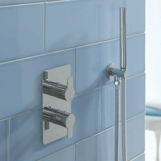 JTP Amore Thermostatic Concealed 3 Outlets Shower Valve Dual Handle - Chrome - Envy Bathrooms Ltd