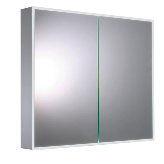 JTP Aspect 820 x 700mm Mirror Cabinet With Demister & Shaving Socket - ASP820 - Envy Bathrooms Ltd
