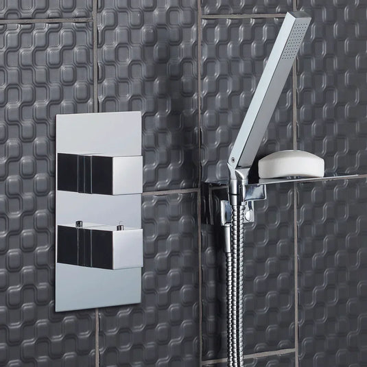 JTP Athena Thermostatic Concealed Shower Valve 1 Outlet with Dual Handle - Chrome - Envy Bathrooms Ltd