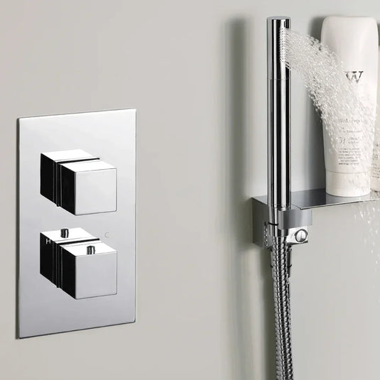 JTP Athena Thermostatic Concealed Shower Valve 2 Outlet with Dual Handle - Chrome - Envy Bathrooms Ltd
