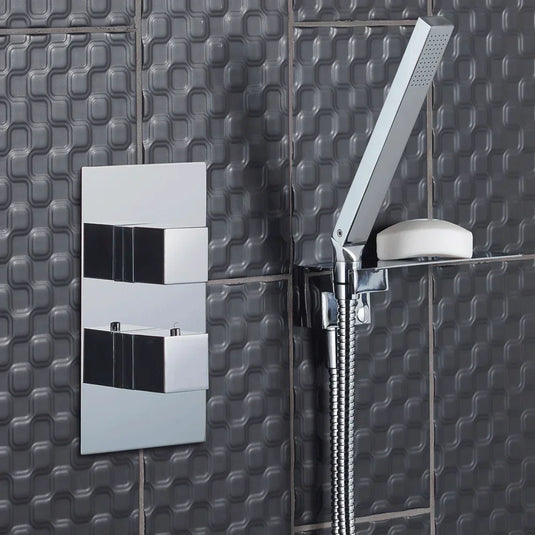 JTP Athena Thermostatic Concealed Shower Valve 3 Outlet with Dual Handle - Chrome - Envy Bathrooms Ltd