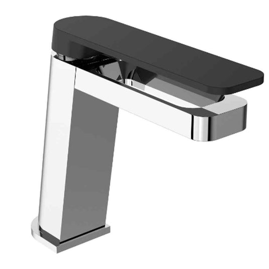 JTP Axel Deck Mounted Basin Mixer Tap - Chrome/Matt Black - Envy Bathrooms Ltd