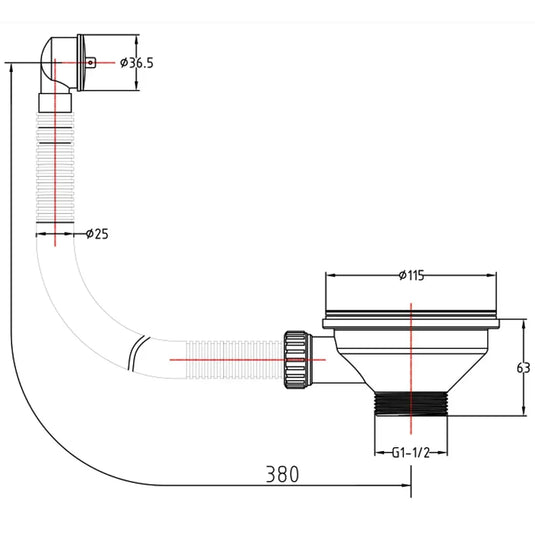 JTP Basket Strainer Kitchen Sink Waste with Round Overflow - Brushed Brass - Envy Bathrooms Ltd