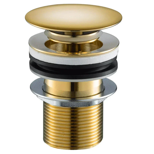 JTP Click Clack Unslotted Basin Waste 61mm Wide - Gold - Envy Bathrooms Ltd