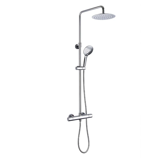 JTP Cool Touch Thermostatic Bar Valve With 2 Outlets & Adjustable Riser - Chrome - 9081 - Envy Bathrooms Ltd