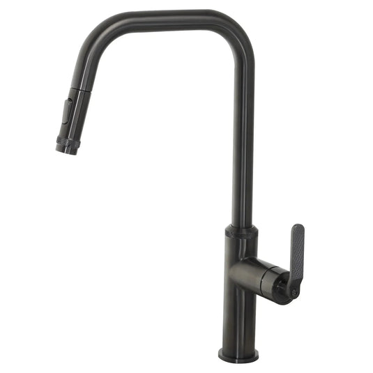 JTP Decor Single Lever Pull Out Kitchen Sink Mixer - Brushed Black - DEC127BBL - Envy Bathrooms Ltd