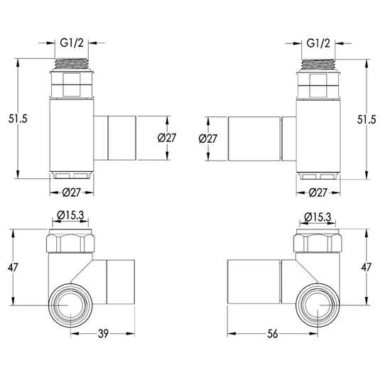 JTP Dual Fuel Radiator Valve - Chrome - Envy Bathrooms Ltd