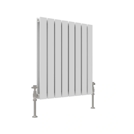 JTP Enzo White 600mm x 604mm Flat Panel Horizontal Designer Radiator | EN660W - Envy Bathrooms Ltd