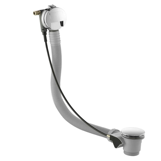 JTP Extended Exofil Slimline Pop-Up Bath Waste with Overflow Filler - Chrome - 809A7EX - Envy Bathrooms Ltd