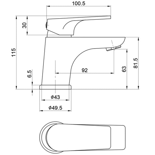 JTP Flite Mini Basin Mixer Tap - Chrome - Envy Bathrooms Ltd