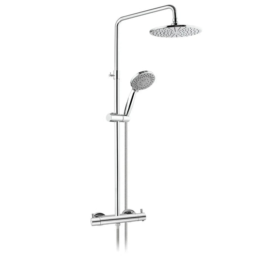 JTP Florence 2 Outlet Round Thermostatic Bar - Chrome - 52819CH - Envy Bathrooms Ltd