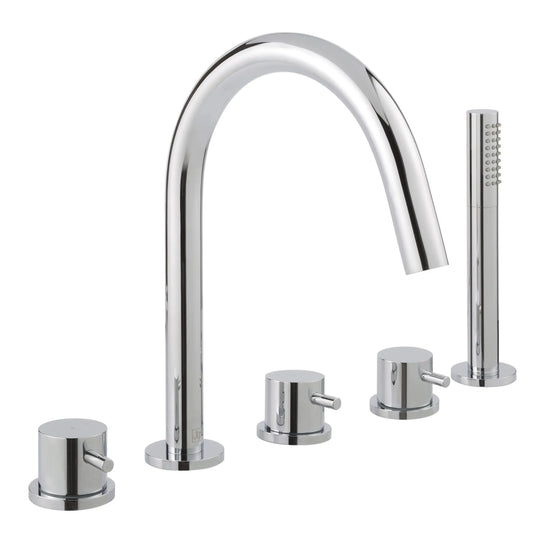 JTP Florence 5 Hole Bath Shower Mixer - Chrome - 55277 - Envy Bathrooms Ltd