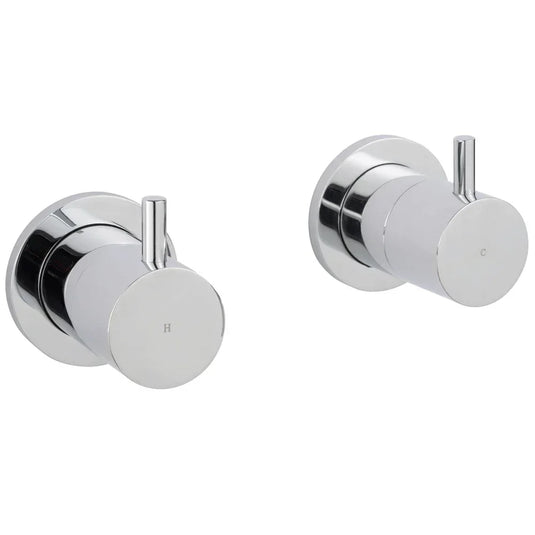 JTP Florence Concealed Stop Valve with Wall Flanges - Chrome - Envy Bathrooms Ltd