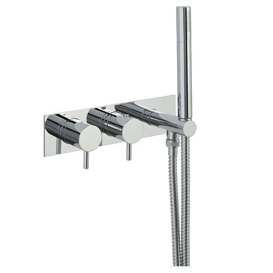 JTP Florence Thermostatic 2 Outlet Shower Valve With Handset - Chrome - 5868 - Envy Bathrooms Ltd