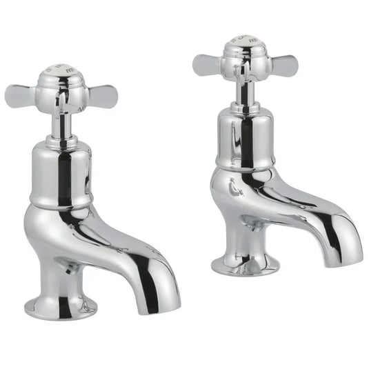 JTP Grosvenor Bath Taps Pair Pinch Handle - Chrome - Envy Bathrooms Ltd
