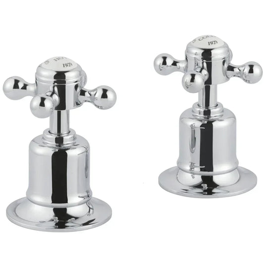 JTP Grosvenor Cross Panel Valves Pair - Chrome - Envy Bathrooms Ltd