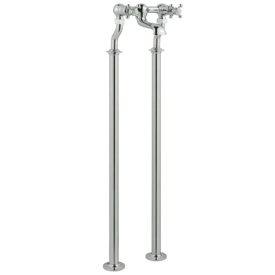 JTP Grosvenor Crosshead Freestanding Bath Filler Tap - Chrome - Envy Bathrooms Ltd