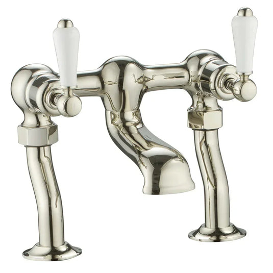 JTP Grosvenor Deck Mounted Bath Filler Tap - Lever Handle - Nickel - Envy Bathrooms Ltd