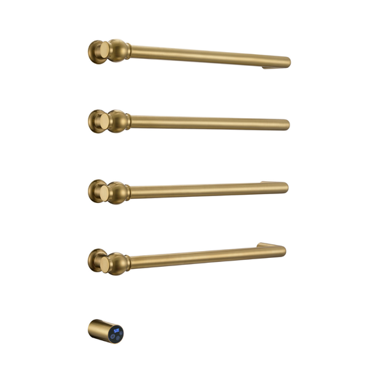 JTP Grosvenor Electric Towel Radiator 529 x 633mm Brushed Brass | GRO529EBBR - Envy Bathrooms Ltd