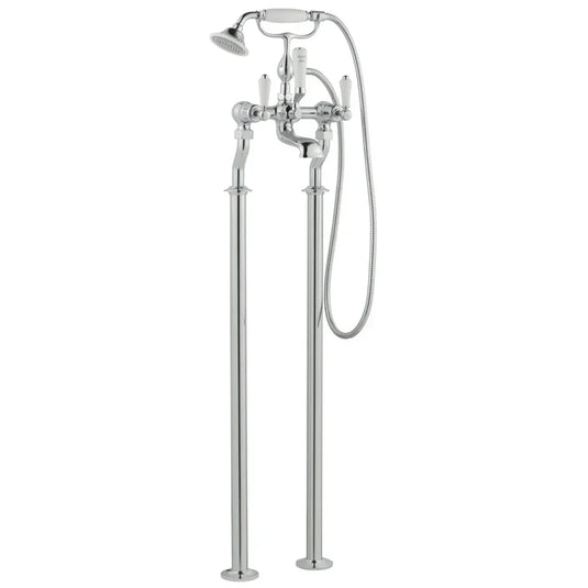 JTP Grosvenor Freestanding Lever Bath Shower Mixer Tap with Shower Kit - Chrome - Envy Bathrooms Ltd