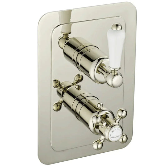 JTP Grosvenor Lever Thermostatic 1-Outlet Concealed Shower Valve - Nickel - Envy Bathrooms Ltd