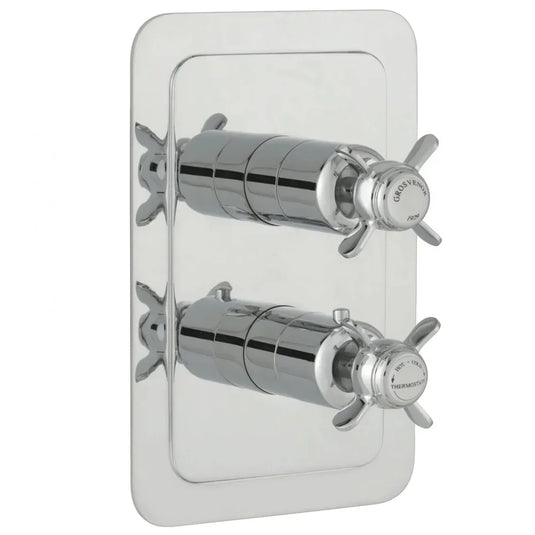 JTP Grosvenor Pinch Thermostatic Concealed 1 Outlet Shower Valve - Chrome - Envy Bathrooms Ltd