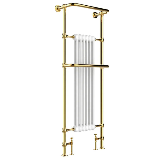 JTP Grosvenor Radiator Heated Towel Rail 1500mm H x 574mm W - Antique Brass - Envy Bathrooms Ltd